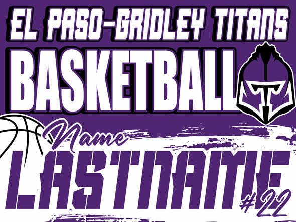 Titans Basketball Yard Sign