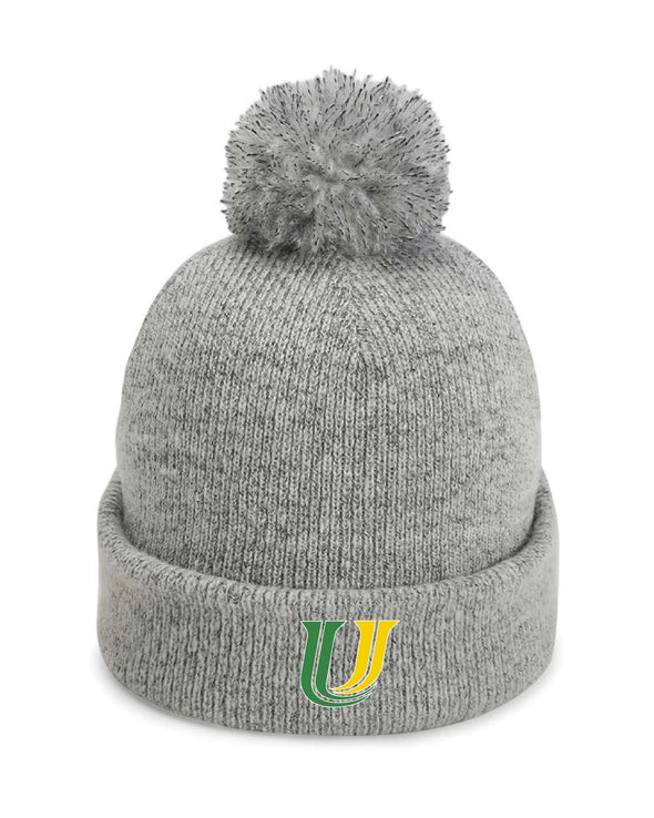 U-High Beanie with Pom EMBROIDERED
