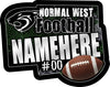 Normal West Football Decal