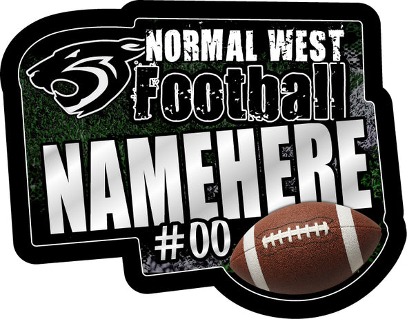 Normal West Football Decal