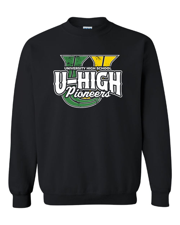 NEW DESIGN Grunged U-High Pioneers Crewneck