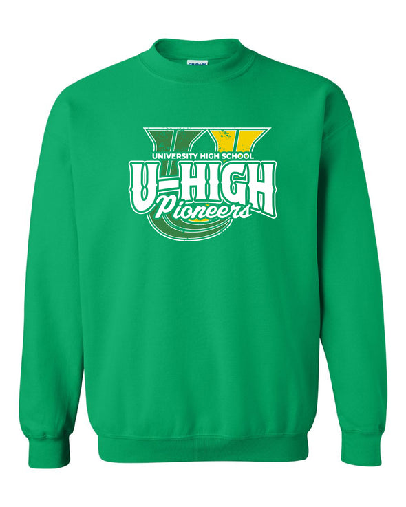 NEW DESIGN Grunged U-High Pioneers Crewneck