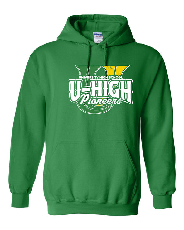 NEW DESIGN Grunged U-High Pioneers Hooded Sweatshirt