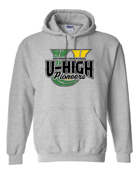 NEW DESIGN Grunged U-High Pioneers Hooded Sweatshirt