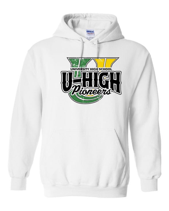 NEW DESIGN Grunged U-High Pioneers Hooded Sweatshirt