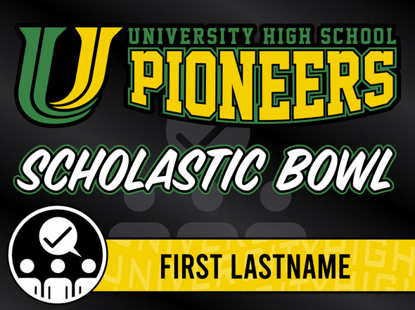 University High School Winter Yard Signs