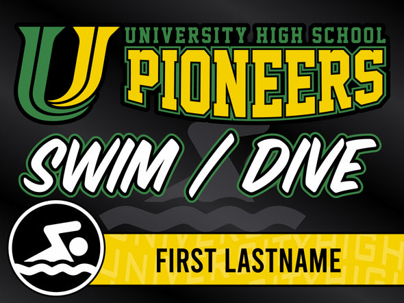 University High School Winter Yard Signs