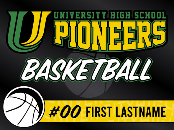 University High School Winter Yard Signs