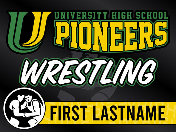 University High School Winter Yard Signs