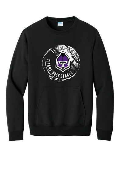 Splatter Titans Basketball Crewneck with Pocket