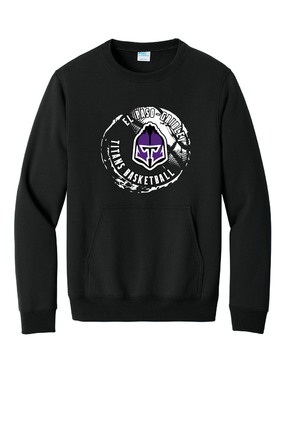 Splatter Titans Basketball Crewneck with Pocket