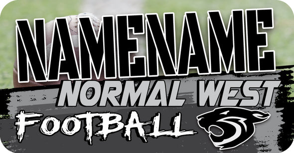 Normal West Football Decal