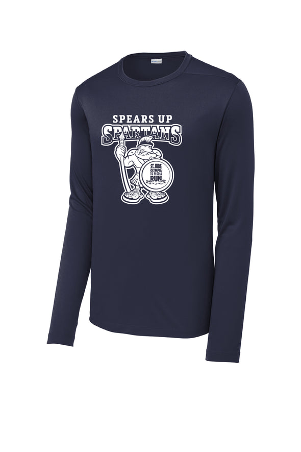 St Jude Olympia to Peoria Run Unisex Long Sleeve Dri-Fit Shirt