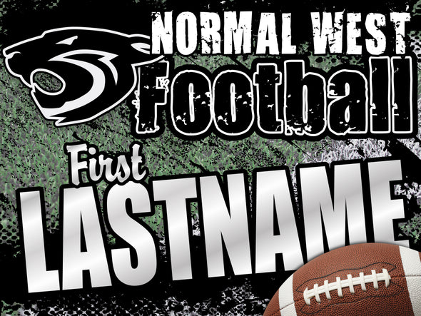 Normal West Football Yard Sign